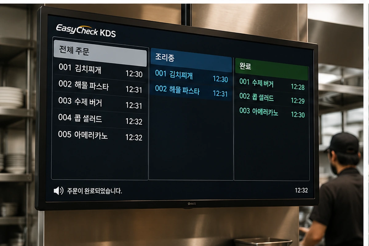 KDS 주방 주문 화면